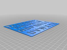 Alphabet Stencil 3D Printer Model