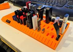 USB SD MicroSD Desk Organiser 3D Printer Model