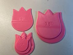 Tulips Stencil/Templates For Quilting Or Art 3D Printer Model