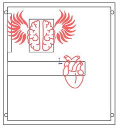 Heart, Brain, Wing Symbol 3D Printer Model