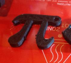 Pi Keychain / Backpack Charm 3D Printer Model