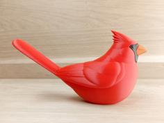 Sitting Northern Cardinal 3D Printer Model