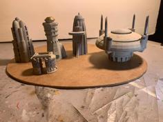 Miniature Star Wars Coruscant Structures With Senate Set 1 3D Printer Model