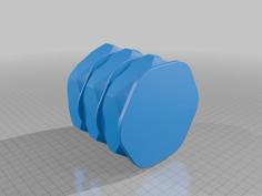 A Pen Cup In The Shape Of 3 Nuts With Hexagonal Tiles Between Them 3D Printer Model