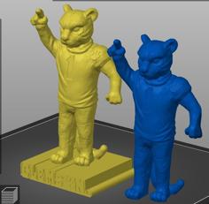 Clemson Tiger, Statue And Base 3D Printer Model