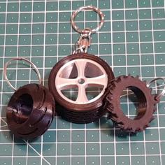 Tire Keychain 3D Printer Model