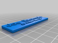 Name Plate Generator (OpenJSCAD) 3D Printer Model