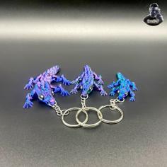 Baby Bull Dragon Keychain – Flexi – Print In Place – No Supports 3D Printer Model