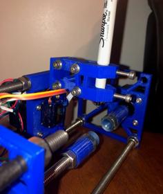 Four-Bar Linkage Pen Arm Assembly 3D Printer Model