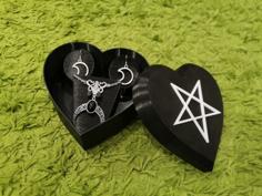 Evil Heart Shaped Box For Jewelry 3D Printer Model