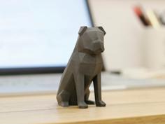 Low-Poly Pug 3D Printer Model