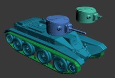 BT-2 Soviet Light Tank 3D Printer Model