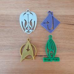 Star Trek Keyrings Keychains 3D Printer Model