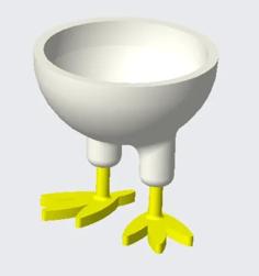 Egg Holder With Legs 3D Printer Model