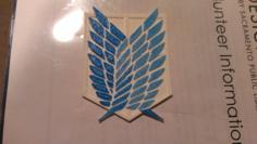 Attack On Titan Scouting Regiment Emblem 3D Printer Model