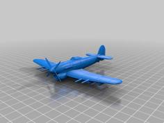 WW2 British Hawker Typhoon Bomber 3D Printer Model