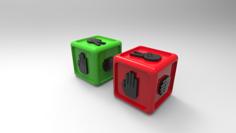 Rock-Paper-Scissors Dice 3D Printer Model