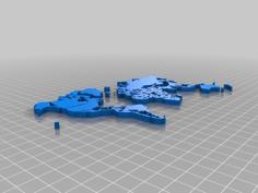 Map Of The World Version 1 3D Printer Model