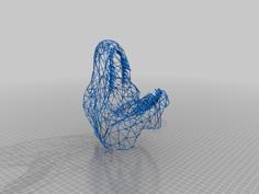 Dinosaur Head Wireframe 3D Printer Model