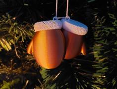 Cozy Christmas Mittens Ornament 3D Printer Model