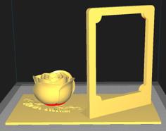 Photo Frame With Flower For Valentine’s Day 3D Printer Model