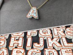 Necklace Pendant Letters 3D Printer Model