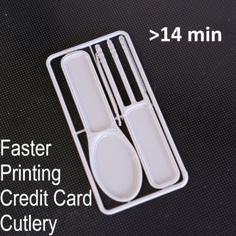 Minimal Even Faster Printing Credit Card Cutlery 3D Printer Model