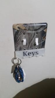 Double Light Switch Key Holder 3D Printer Model