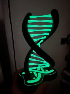 RGB LED DOUBLE HELIX DNA LAMP – Micro USB Socket & Closed Bottom – With Arduino Code 3D Printer Model