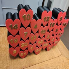 Heart Advent Calendar 3D Printer Model