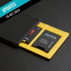 Minimalistic Card-sized SD Card Holder 3D Printer Model