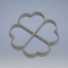 4 Hearts Cookie Cutter 3D Printer Model