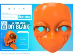 Quin G2 Head Style: DIY Blank Face – 3DKitbash.com 3D Printer Model