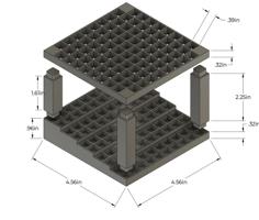 96 Hole Brush And Pen Holder 3D Printer Model