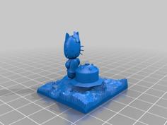 Smaller Hello Kitty With Cake 3D Printer Model