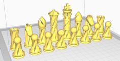 Spiral Chess Set 3D Printer Model