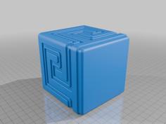 Square Pen Cup With Greek Pattern 3D Printer Model