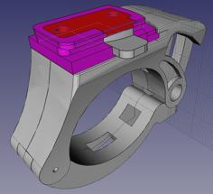 Handlebar Bracket For Modular Mounting System Or Moon Lights 3D Printer Model