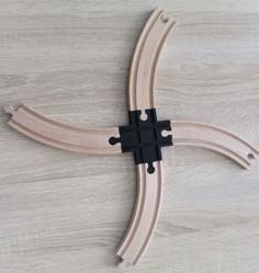 Ikea Wooden Train Track Connection Pieces 3D Printer Model