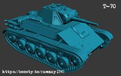 T-70 Soviet Light Tank 3D Printer Model