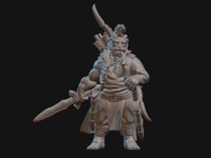 Halfling Ranger Miniature 3D Printer Model