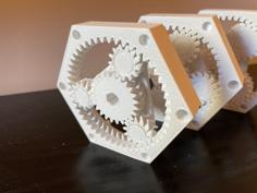 Print In Place Stackable Planetary Gear Set 1:3 3D Printer Model