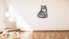 Dog / Pes Shiba-inu Wall Decoration 3D Printer Model