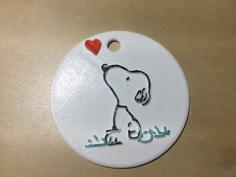 Snoopy Pendant 3D Printer Model