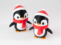 Cute Penguin With Scarf And Beanie Hat 3D Printer Model