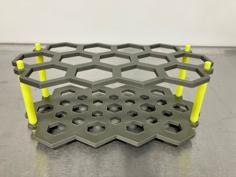 Hexagonal Lab Tube Rack 3D Printer Model