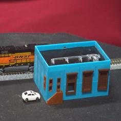 N-Scale Distribution Center 3D Printer Model