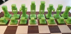 Minecraft Chess Base Plate 3D Printer Model