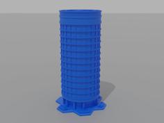 6mm Office Tower 1B – Hexed And Hexless 3D Printer Model