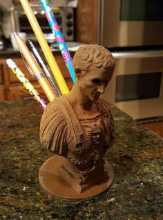 Julius Caesar Pencil Holder 3D Printer Model